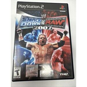 WWE Smack Down vs Raw 2007 (PlayStation 2, PS2, 2007) Complete w/ Manual CIB